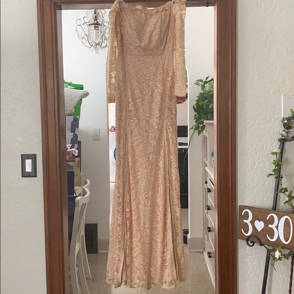 Beautiful cream lace gown